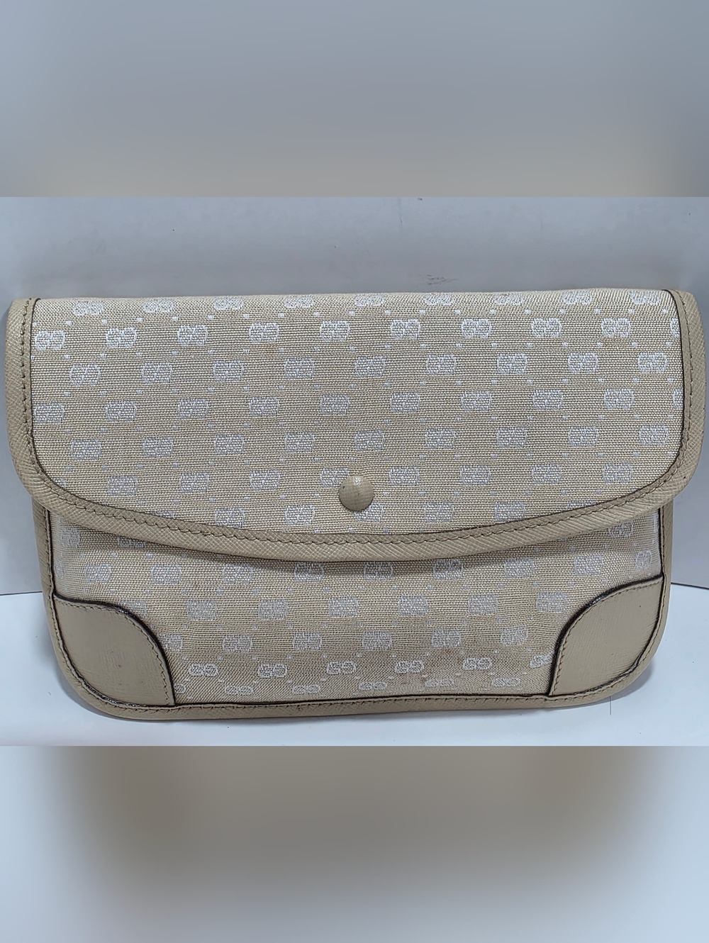 Vintage Gucci Micro GG Monogram Envelope Clutch NWOT